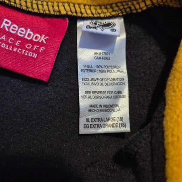 Boston Bruins boys size XL or 18 long sleeve fleece pull over 1/4 zipper NWT - Picture 4 of 6